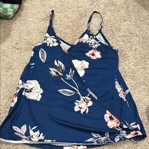 Floral Blue Women's Top